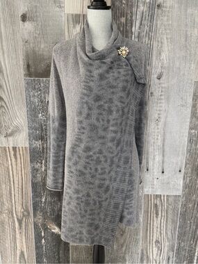 Repeat Clothing Wool and Cashmere Blend Shawl Collar Wrap Cardigan